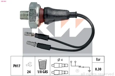 Oil pressure switch. Датчик давления масла KW 500061