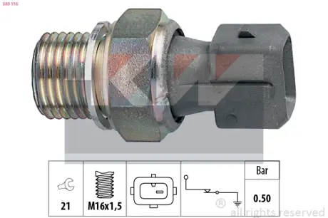 Oil pressure switch. Датчик давления масла KW 500116