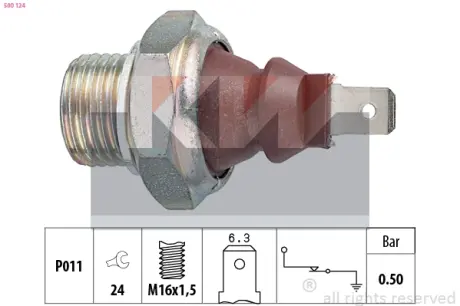 Oil pressure switch. Датчик давления масла KW 500124
