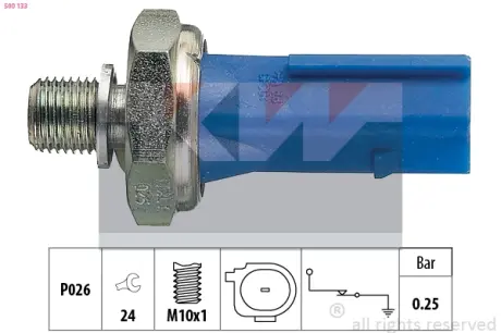 Oil pressure switch. Датчик давления масла KW 500133