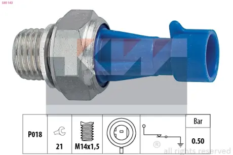 Oil pressure switch. Датчик давления масла KW 500143