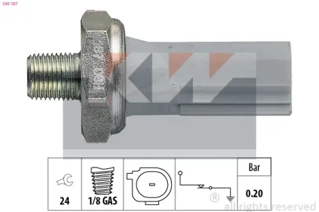 Oil pressure switch. Датчик давления масла KW 500187