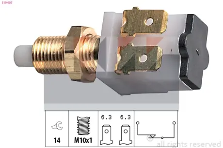 Brake light switch. Выключатель стоп сиганала KW 510007