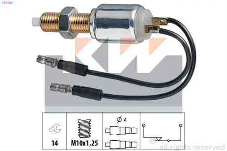 Brake light switch. Выключатель стоп сиганала KW 510028