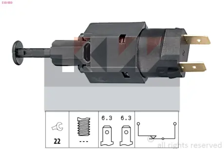 Brake light switch. Выключатель стоп сиганала KW 510050