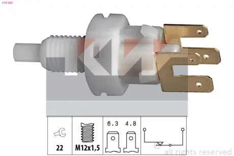 Brake light switch. Выключатель стоп сиганала KW 510083