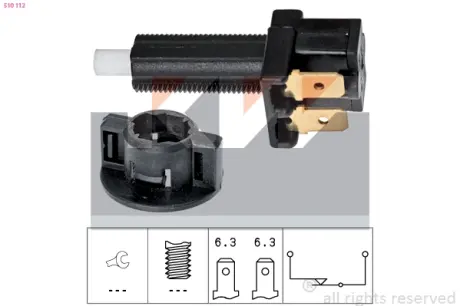 Brake light switch. Выключатель стоп сиганала KW 510112