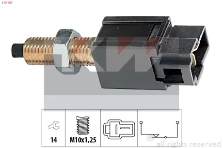 Brake light switch. Выключатель стоп сиганала KW 510169