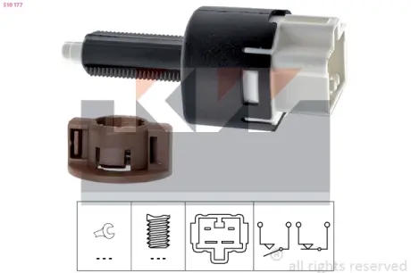Brake light switch. Выключатель стоп сиганала KW 510177
