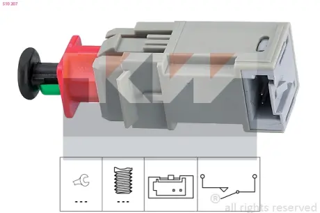 Brake light switch. Выключатель стоп сиганала KW 510207