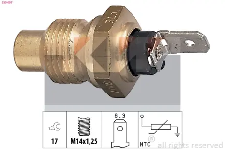 Coolant temperature sensor. Датчик температуры охлаждающей жидкости KW 530007