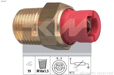 Coolant temperature sensor. Датчик температуры охлаждающей жидкости KW 530027