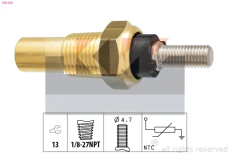 Coolant temperature sensor. Датчик температуры охлаждающей жидкости KW 530028
