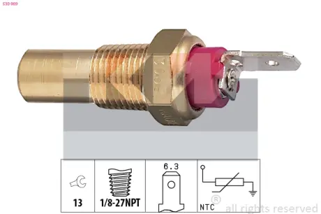 Coolant temperature sensor. Датчик температуры охлаждающей жидкости KW 530069