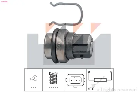 Coolant temperature sensor. Датчик температуры охлаждающей жидкости KW 530086