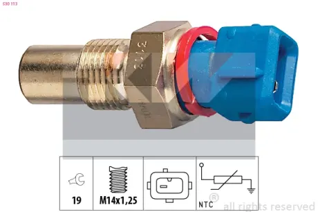 Coolant temperature sensor. Датчик температуры охлаждающей жидкости KW 530113