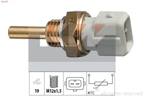 Coolant temperature sensor. Датчик температуры охлаждающей жидкости KW 530127
