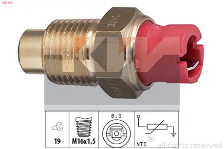Coolant temperature sensor. Датчик температуры охлаждающей жидкости KW 530132
