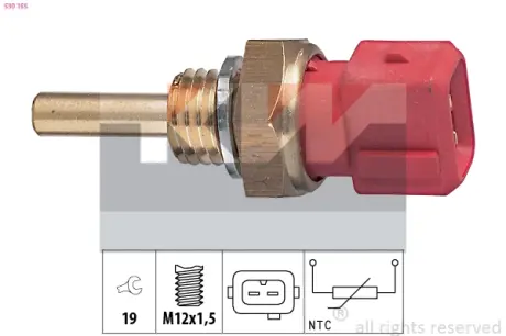 Coolant temperature sensor. Датчик температуры охлаждающей жидкости KW 530155