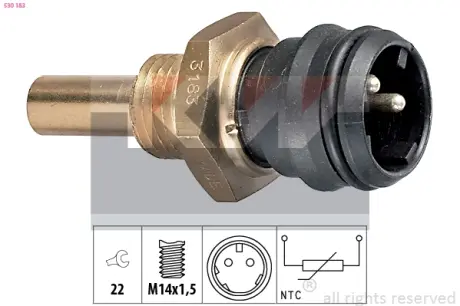 Coolant temperature sensor. Датчик температуры охлаждающей жидкости KW 530183