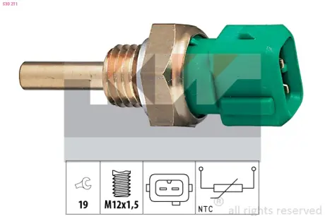 Coolant temperature sensor. Датчик температуры охлаждающей жидкости KW 530211