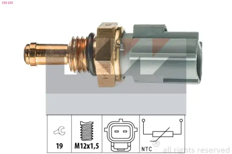 Coolant temperature sensor. Датчик температуры охлаждающей жидкости KW 530234