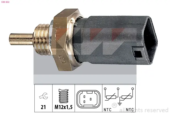 Coolant temperature sensor. Датчик температуры охлаждающей жидкости KW 530252 (фото 1)