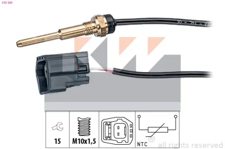 Coolant temperature sensor. Датчик температуры охлаждающей жидкости KW 530289