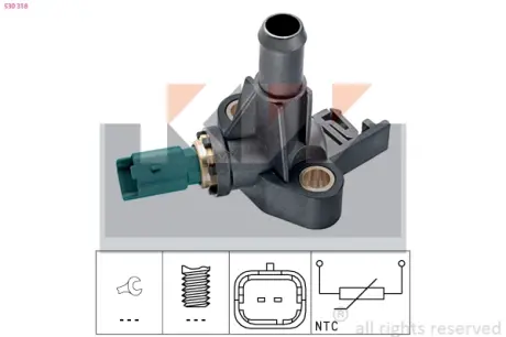 Coolant temperature sensor. Датчик температуры охлаждающей жидкости KW 530318