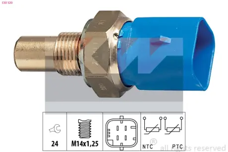 Coolant temperature sensor. Датчик температуры охлаждающей жидкости KW 530320