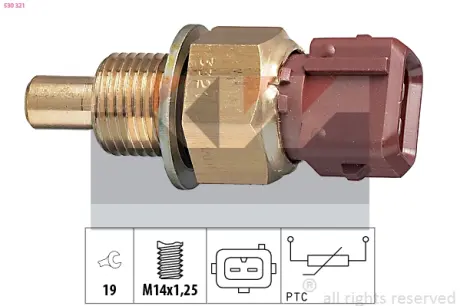 Coolant temperature sensor. Датчик температуры охлаждающей жидкости KW 530321