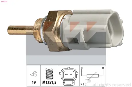 Coolant temperature sensor. Датчик температуры охлаждающей жидкости KW 530323
