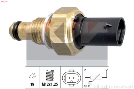 Coolant temperature sensor. Датчик температуры охлаждающей жидкости KW 530338