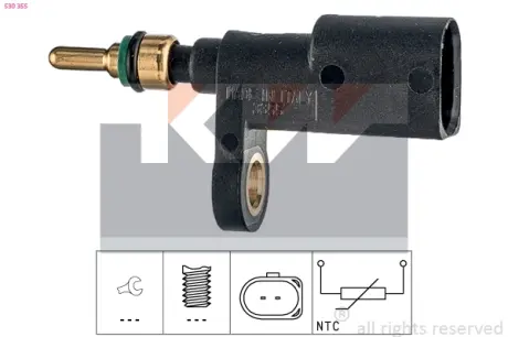 Coolant temperature sensor. Датчик температуры охлаждающей жидкости KW 530355