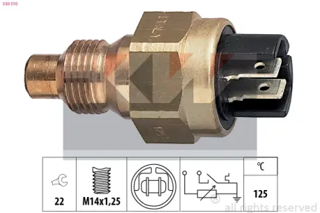 Coolant temperature sensor. Датчик температуры охлаждающей жидкости KW 530510