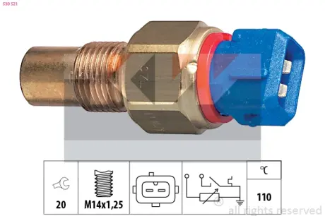 Coolant temperature sensor. Датчик температуры охлаждающей жидкости KW 530521
