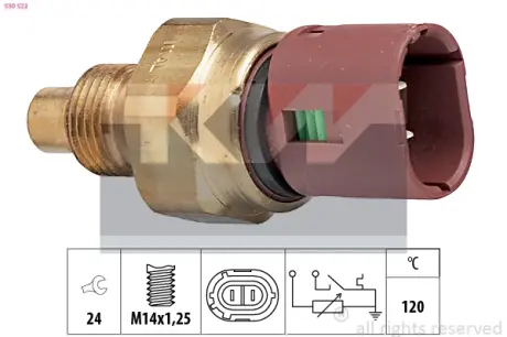 Coolant temperature sensor. Датчик температуры охлаждающей жидкости KW 530522