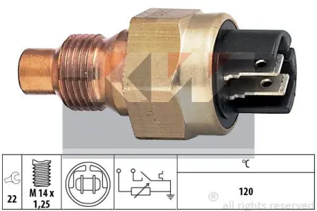 Coolant temperature sensor. Датчик температуры охлаждающей жидкости KW 530523