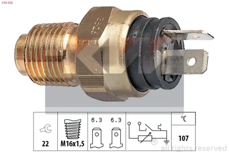 Coolant temperature sensor. Датчик температуры охлаждающей жидкости KW 530526