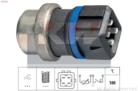 Coolant temperature sensor. Датчик температуры охлаждающей жидкости KW 530536