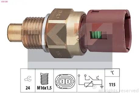Coolant temperature sensor. Датчик температуры охлаждающей жидкости KW 530540