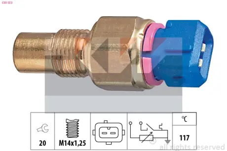 Coolant temperature sensor. Датчик температуры охлаждающей жидкости KW 530553