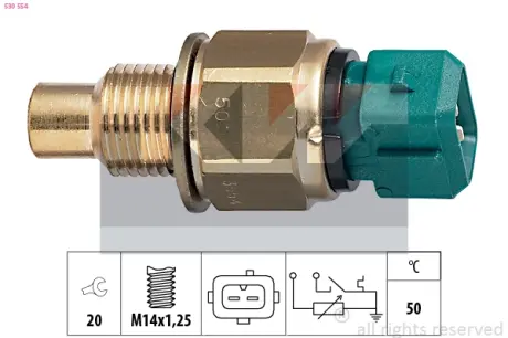 Coolant temperature sensor. Датчик температуры охлаждающей жидкости KW 530554