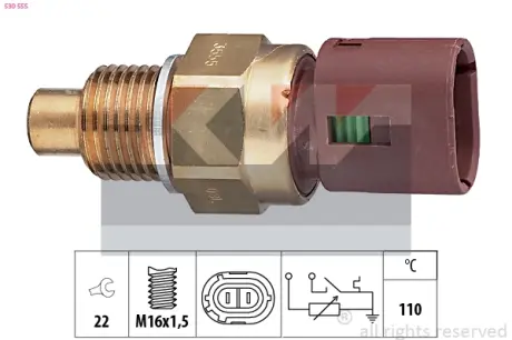 Coolant temperature sensor. Датчик температуры охлаждающей жидкости KW 530555