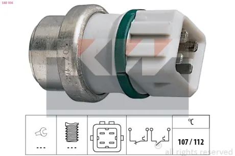 Coolant warning lamp temperature switch. Датчик сигнальной лампы охлаждающей жидкости KW 540104