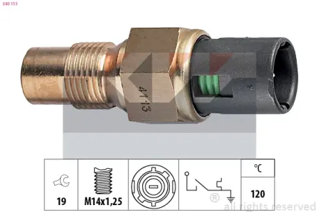 Coolant warning lamp temperature switch. Датчик сигнальной лампы охлаждающей жидкости KW 540113
