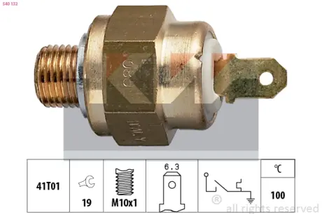 Coolant warning lamp temperature switch. Датчик сигнальной лампы охлаждающей жидкости KW 540132