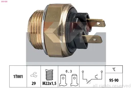 Radiator fan temperature switch. Датчик температуры вентилятора охлаждающей жидкости KW 550020