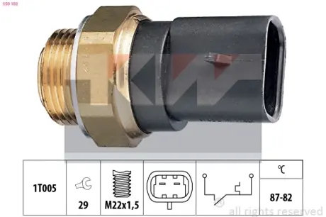 Radiator fan temperature switch. Датчик температуры вентилятора охлаждающей жидкости KW 550102