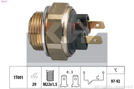 Radiator fan temperature switch. Датчик температуры вентилятора охлаждающей жидкости KW 550111